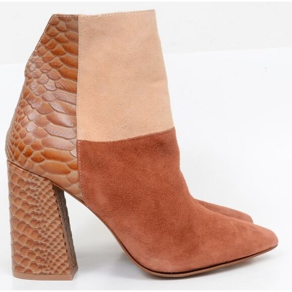 Kristin Cavallari Chinese Laundry Santorini Reptile Embossed Ankle Bootie Size 9 - Picture 3 of 10